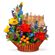 candy bouquet in a basket