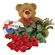 red roses with teddy and chocolates. Gibraltar